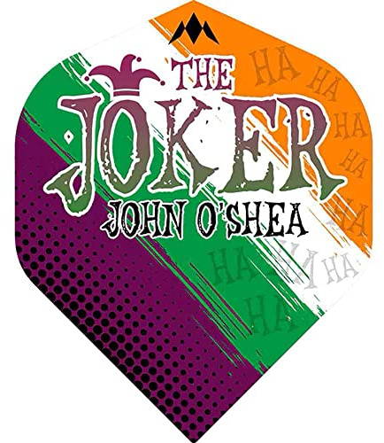Mission Darts | John O'Shea 'The Joker' Dart-Flights | 100 Mikron Premium Extra Stark Standard No2 | 1 Set (F3934)