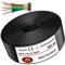 MAS Premium Erdkabel Stromkabel 5-125m NYY-J 5x1,5, 2,5, 4, 6, 10 oder 16 Elektrokabel Ring zur Verlegung im Freien, Erdreich (NYY-J 5x4 mm², 50m)