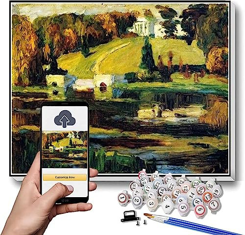 DIY Malsets für Erwachsene Okhtyrka Herbst Malen von Wassily Kandinsky Malen nach Zahlen Kit auf Leinwand für Anfänger