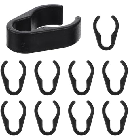 ibasenice Mic Cable Clamps 10 Pack Flexible Plastic Microphone Cable Holders for Organizing Wires on Mic Stands Home Stage Classroom Use