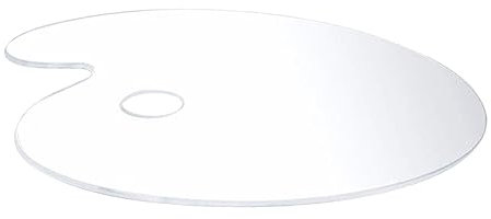 HAPINARY Acryl Malpalette Transparent Oval Öl Malpalette Für Künstler DIY Art Painting Board Farbmischpalette Langlebiges Maltablett Für Acrylfarben Und Ölfarben