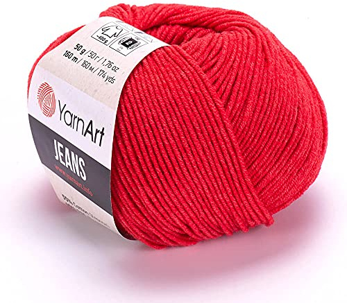 Yarn Art Jeans Yarn 160m, Soft Cotton Amigurumi Doll Animal 50g Knitting Crochet (26)