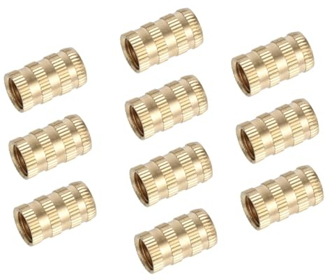 GLEAVI 10piezas Tuercas Moleteadas De Latón Tornillo Hembra Kit Duradero Para Insertos De Rosca y Accesorios Impresora