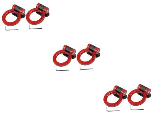 GLEAVI 6stücke Dekorativer Abschlepphaken Für Tuning-zubehörteile Rot Für Fahrzeugmodifikationen Und Auffällige Styling-