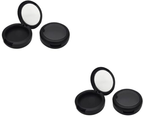 HAPINARY 4 Stück Reiseflaschen für Kosmetika lidschatten aufbewahrungsdose organizer für schminke schmink zubehör nachfüllbare Cremebehälter Cremeflaschen Reiseflaschen für Cremes Black