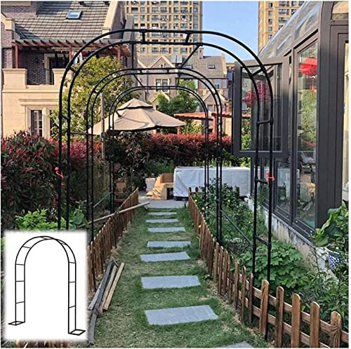 Arche de jardin en métal avec acier galvanisé et vernis de cuisson à haute température pour jardins (l 0,8 x H 2 m)