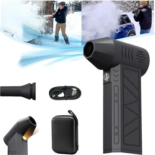 Snow Wiz Led Turbo Blower,Mini Car Blower Dryer,Multifunctional Turbo Snow Blower,Turbo Fan Blower,Turbo Jet Blower,Turbo Breeze Electric Blower with Led,3 Gear Adjustable Car Dryer Air Blower (1 Set)
