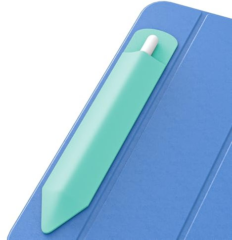 Qreninv Custodia per Pencil Compatibile con Apple Pencil 1/2 e Altri Stili, Tasca Elastica per Proteggere e Conservare con Funzione di Attaccamento, Fissabile sulla Custodia Tablet (Verde)