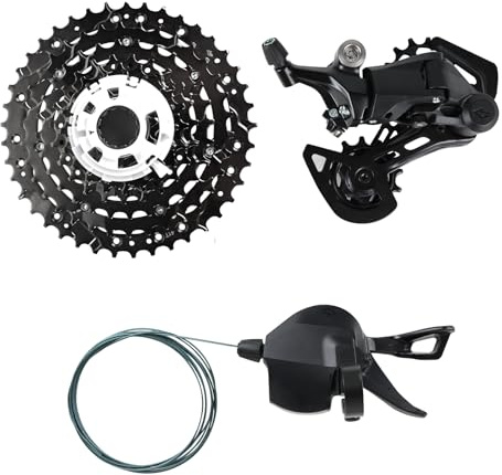 CU/ES 9-Speed SL-U4010-PR Right Shifters & RD-U4000 Rear Derailleur | CS-LG400-9 Cassette, Rapidfire Shifting, 11-36T, Shadow Design, Bicycle Drivetrain Kit, E-Bike Compatible