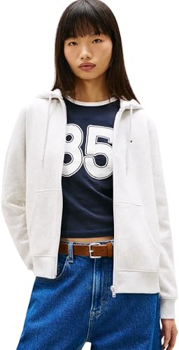 Tommy Jeans Donna Felpa con Zip e Cappuccio