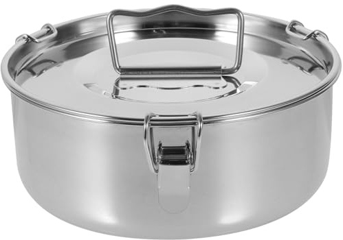 Molde de Flan de Acero Inoxidable para Cocinar al Vapor | Plata, con Asa, Uso Prolongado, Apto para Pescado y Arroz, Referencia de Horneado
