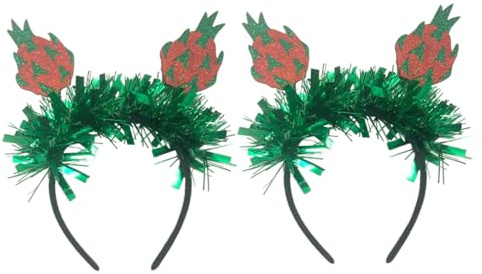 Homoyoyo 2stücke Grünes Drachenfrucht-haarband Leichtes Party-haarschmuck- Flexibles Mädchen-stirnband Für Familienfest Hochzeit Outdoor-feiern Und Karneval