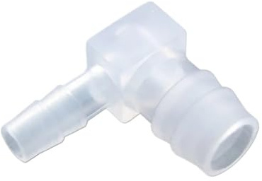 Supkancl Raccord de Tuyau en L en Plastique cannelé, 5 pièces, 1,6/4/6/8/10/12 mm, raccord de réduction, coude égal(4mm-8mm)