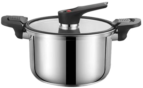 KAHDGSS Robusti 3 6/5 4 Litri Cottura A Pressione con Miglioramento della Conducibilità Termica Design Sicuro per Cucine per Case Efficienti Pentole in Acciaio Inossidabile