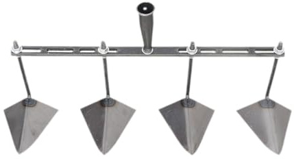 KESOTO Binette Agricole Réglable en Acier pour Creuser Butter Désherber Planter Idéale pour Potager et, 60 Cm à Quatre Têtes