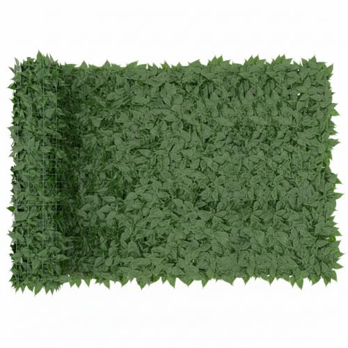 Bricozone Siepe Artificiale Edera Verde In Fibra Di Poliestere E Pvc Resistente Ai Raggi Uv Frangivista Decorativa Da Esterno E Interno Per Balcone Terrazzo Recinzione Giardino (1 x 6 metri)