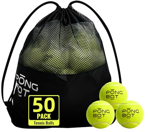 Pongbot 50 stycken tennisbollar med ficka, trycklös och hög elasticitet för träning, träning för nybörjare träning