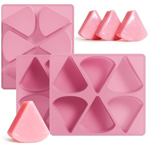 3 Pack Seifenformen Silikon, 6 Mulden Hausgemachte Seifenform, Antihaftbeschichtet Muffinform Silikon Handgefertigte Seifenform für Seife, Eiswürfel, Süßigkeiten, Fondant, Schokolade