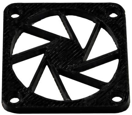 AERZETIX | Set med 4 fack för 30 x 30 mm ABS-plastfläkt, ventilationsskydd, PC, skrivare, multimediaprojektorer | Svart färg