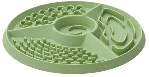 PEAPIN Slow Feeder Cat Bowl Cat Slow Feeder Bowl | Silicone Suction Cup Anti-Slip Bowl For Cats And Small Dogs Puppy Feeding Slow Down Eating Easy To Clean