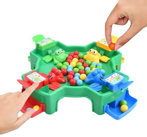 Hungrig Ğroda Spel - 2 till 4 Spelare Förskolebordsspel | Snabba Reflexer & Finmotorik Lek | Roligt Skrivbordsspel för Barn 3-10 år | Föräldra-Barn Interaktiv Lek