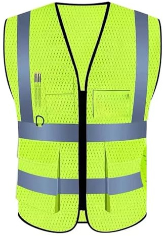 Chaleco de Seguridad Chaleco de seguridad malla verano alta visibilidad for construcción, ropa trabajo for hombres y mujeres, transpirable, for voluntarios