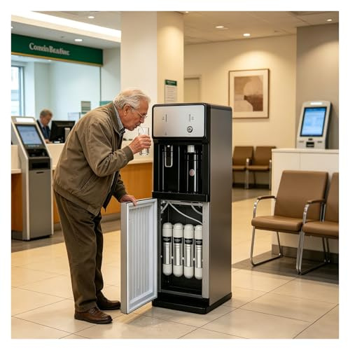Dispensador Agua con Filtros 4 Etapas, Maquina De Agua Fria Y Caliente Consumo Directo, Se Calienta En 3 Segundos, 3 Ajustes Temperatura, Dispensador De Aguas Fria, Ideal para Té Y Café