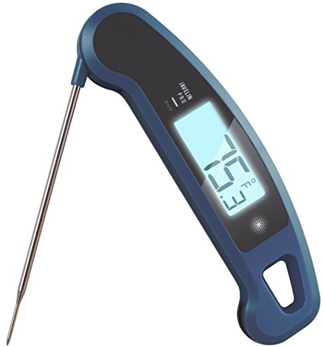 Lavatools PX1D Javelin PRO Duo Ultra Fast Professional Digital Instant Read Meat Thermometer for Grill and Cooking, 110cm Probe, Auto-Rotating Backlit Display, Splash Resistant – Maize
