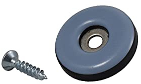 GLEITGUT 32 x Teflongleiter zum Schrauben 25 mm PTFE Möbelgleiter 5 mm stark Stuhlgleiter rund