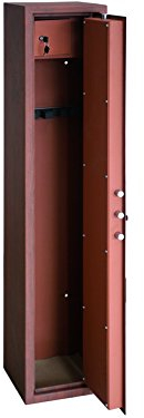 ARMADIO PORTAFUCILI FUCILIERA UTILIA A 4 POSTI FINITURA LEGNO ACCIAIO BLINDATO