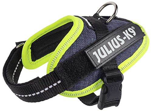 Julius-K9, IDC Powergeschirr, Größe: XL / 2, Jeans mit neon Randverzierung