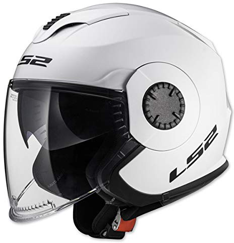 LS2 Helmets Open Face Verso Helmet (Glossy White - X-Small)