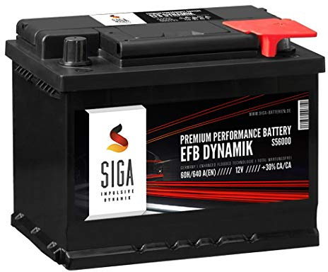 SIGA EFB 60AH 12V Autobatterie Start Stop Batterie Starterbatterie