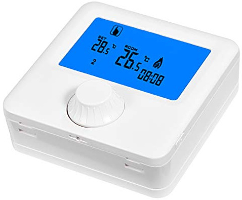 Termostato con ricevitore, termoregolatore digitale LCD RF Termostato per riscaldamento senza fili per caldaia a parete, accessori per la casa