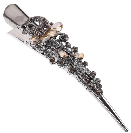 Lurrose Vintage-Stil Haarspangen mit Strasssteinen, große Haarspangen, Haar-Accessoires für Frauen (13cm, 1 stück)