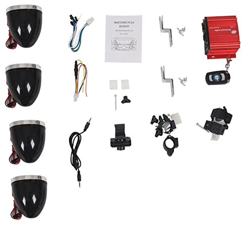 SameeHome Altavoces Bluetooth Impermeables de Motocicleta de 3 Pulgadas Amplificador de 4 Canales Mp3 MúSica Sonido Audio de Amplificador EstéReo