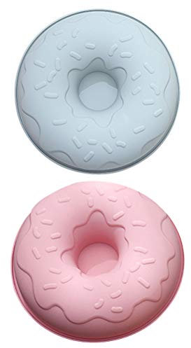 HEMOTON 2 Pz Stampo Per Ciambelle Per Muffin in Silicone Padella Per Ciambelle in Silicone Pirottini Per Muffin a Ciambella Muffe Forniture Di Cottura Fai Da Te Gel Di Silice