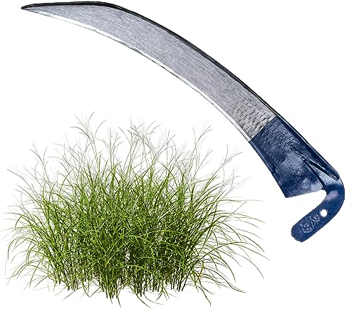 KADAX Gartensense aus Metall 60 cm, Handsense, Sichel, Klappsense, Wildwuchssense, Sense, Gartensichel, Grassichel, Blattsichel, Handsichel, Kleinsichel