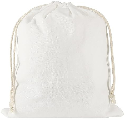 Advantez 20 Stück Baumwollbeutel mit Kordelzug, 20 x 25 cm wiederverwendbare Beutel, kleine Stoffbeutel für Party, Hochzeit, Heimbedarf