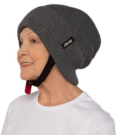 Ribcap Lenny Medizinischer Schutzhelm – Sicherer und Stilvoller Kopfschutz für Sturzgefährdete | Grau | Mittel 56-58 cm | Ideal für Epilepsie, Erwachsene, Senioren und alle Aktivitäten