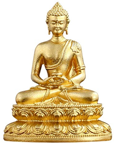 MOMOJIA Buddha-Statue, Mini-Buddha-Ornament Aus Reinem Kupfer, Shakyamuni Und Manjushri – Dekoratives Ornament for Home Office Showroom 2,7 X 3,3 cm/1,1 X 1,3 Zoll (Color : 1)