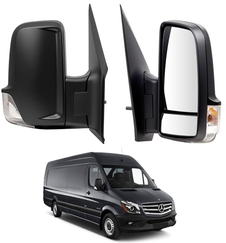 Convitex Außenspiegel Spiegel Rechts Komplett für Mercedes Spinter 906 Baujahr 2006- Seitenspiegel Elektrisch Mit Blinker Fahrerseite