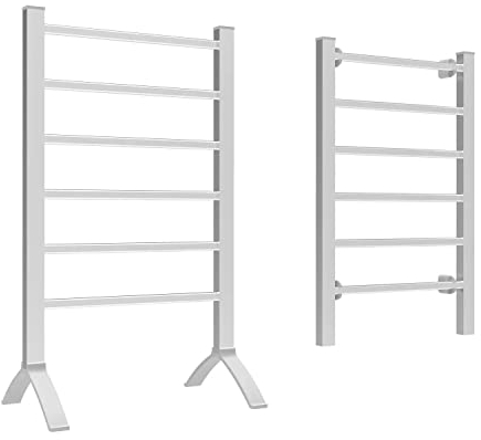 EMPOTEC Scaldasalviette SS-1 Portasciugamani Elettrico da Terra o da Parete Asciuga Biancheria Stendino da Bagno 100watt GARANZIA ITALIA