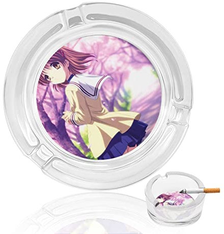Aschenbecher Für Zigaretten Anime Mädchen Kirschblüte Kristallglas Aschenbecher Rauchen Aschenbecherhalter Für Home Hotel Office Table Top