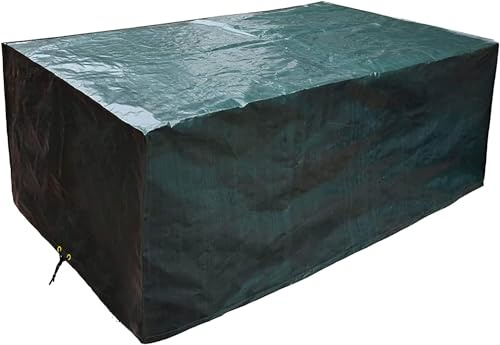 PATIO PLUS Outdoor Furniture Set Cover, Waterproof,Windproof, Anti-UV, Rectangular,garden table Covers for Patio Table and Chairs Set - Extra Large 250x250x90cm Green