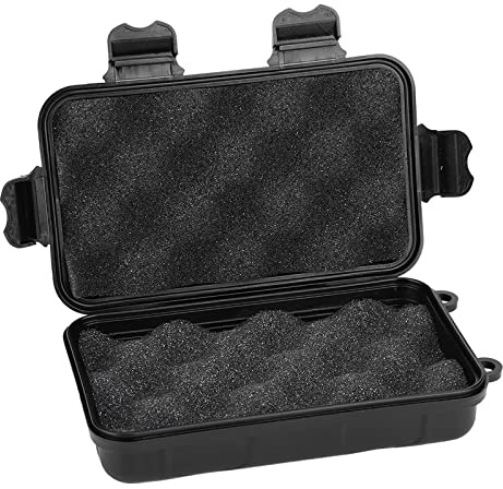 VGEBY EDC Outdoor wasserdichte Ausrüstung Versiegelte Box Staubdicht Druckfest (Black)