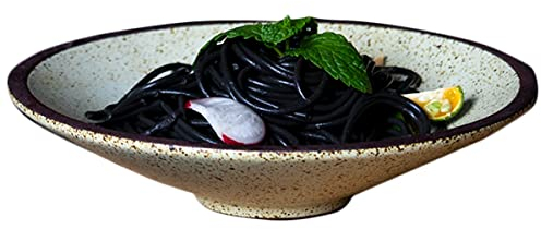 BGFYUSF Ciotola in gres retrò, Grande Ciotola per Ramen, zuppiera, Insalata, Pasta, Ciotola da Portata da 8 Pollici per Dessert, Frutta, Cereali, tagliatelle, Piatti