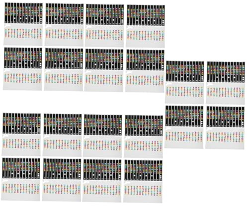 ifundom 50stücke Gitarren-fretboard Aufkleber Für Anfänger Note Decals Gitarre Und Akustikgitarre Einfache Anbringung Und Entfernung Schwarz Und Transparent Erlernen Von Akkorden Und