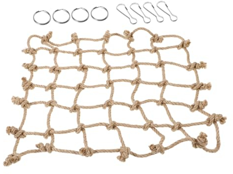 GREENADSCAPE Woven Net Hammock Für Papageien Kletternetz Aus Hanfseil Für Vogelkäfige Für Wellensittiche Nymphensittiche Und Ähnliche Vögel Fördert Spiel Und Bewegung