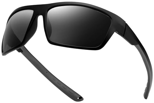 TJUTR Polarisierte Sonnenbrille Sportbrille Radsportbrillen Fahrradbrille für Damen Herrn UV400 Schutz Wandern Laufen Golfen und Fischen